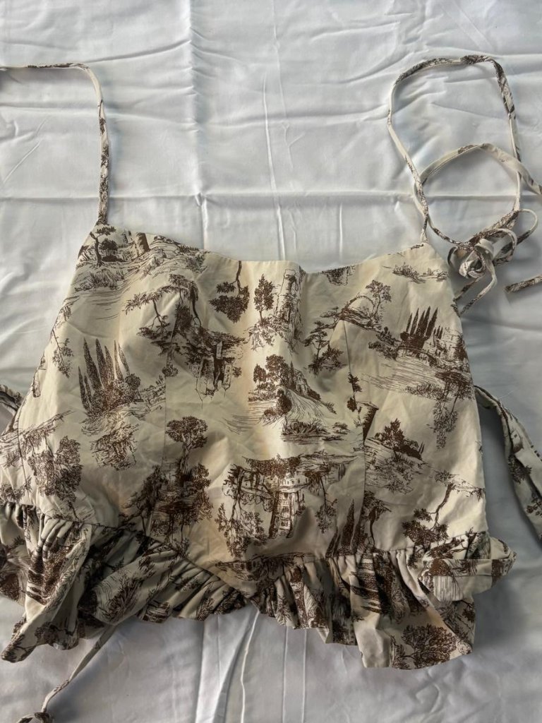 Eliza Faulkner Candy Corset Brown Toile De Jouy — image 6 of 7